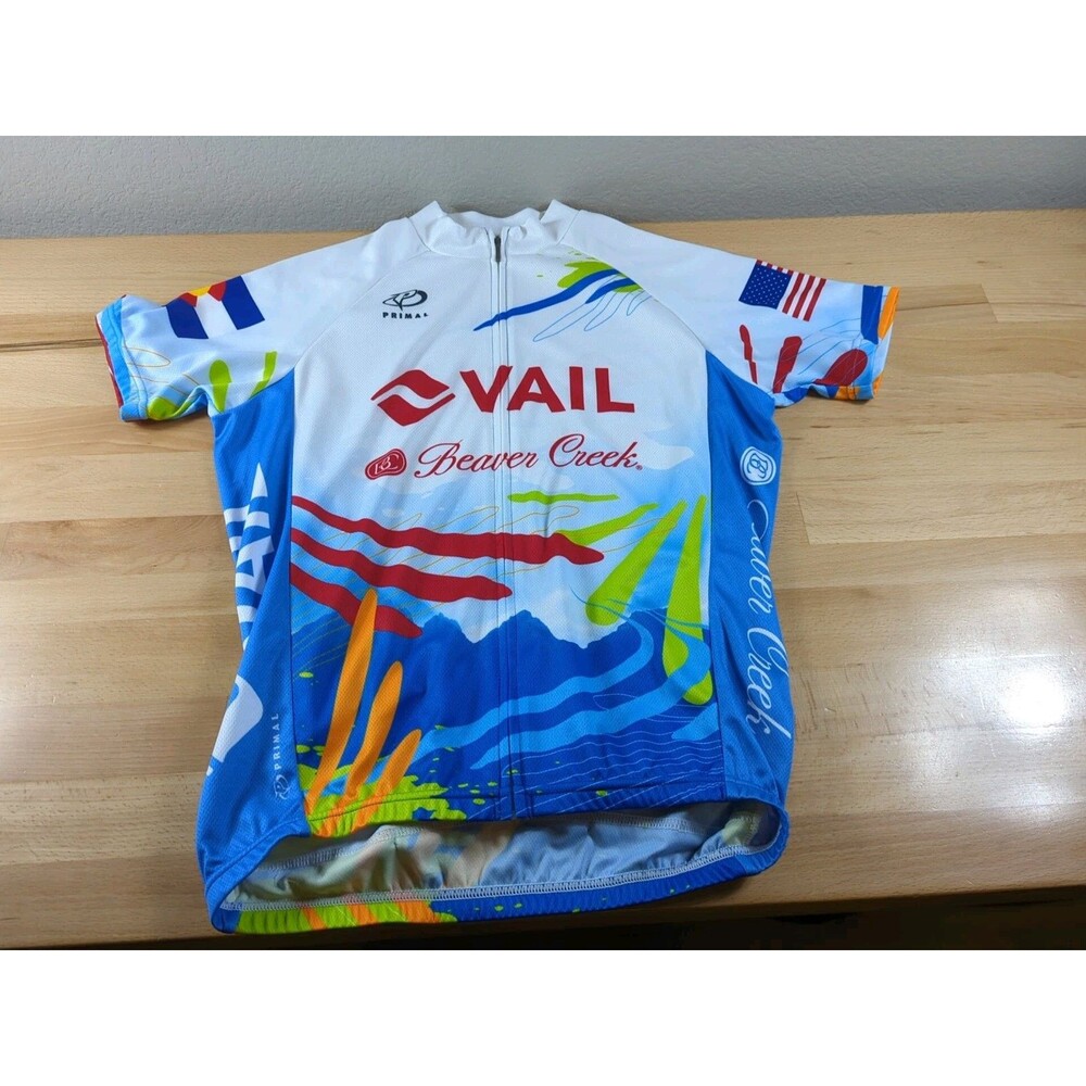 Primal Cycling Jersey Men's Small Full Zip Vail Beaver Creek Ride Colorado